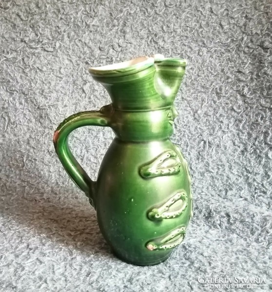 Green glazed ceramic jug jug (6 / d)