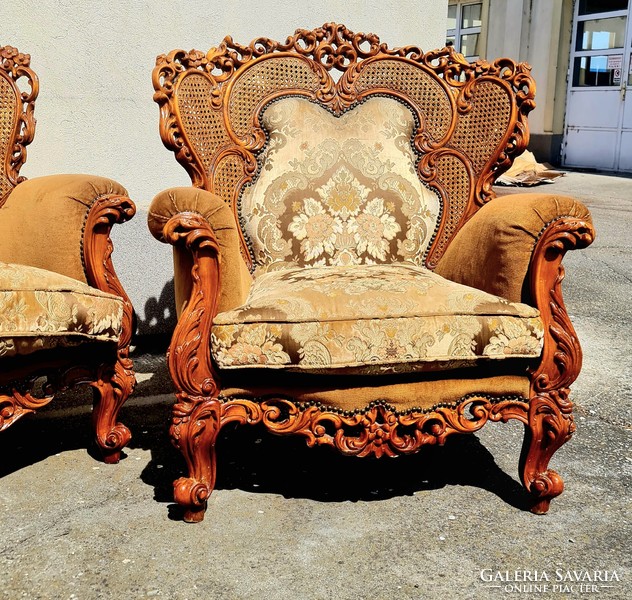 A548 antique richly carved baroque rococo sofa