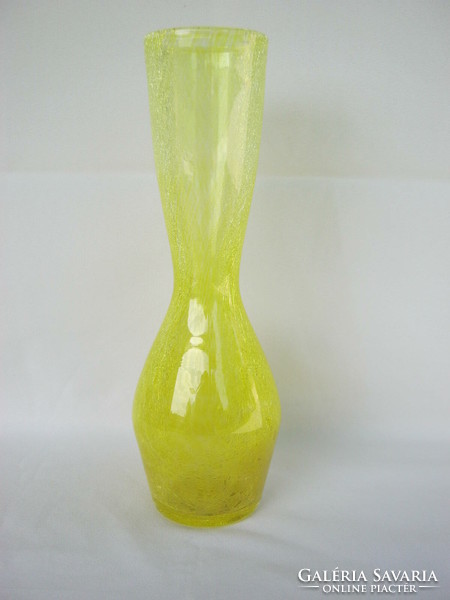 Retro ... Shattered glass vase in Karcag, Berekfürdő, large size 27 cm