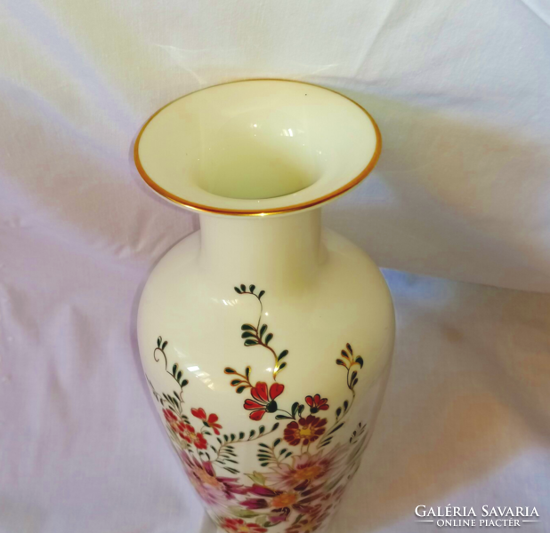 Zsolnay, mesterfestő által festett gyönyörű váza