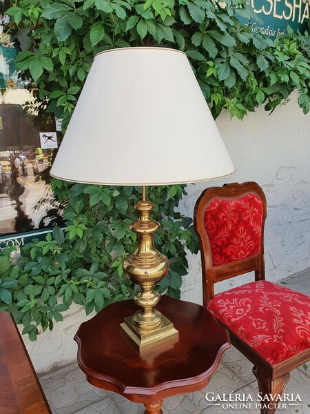 Antik stílusú dupla izzós nagy méretű asztali lámpa