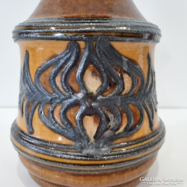 Strehla large, fat lava ceramic vase - 70s