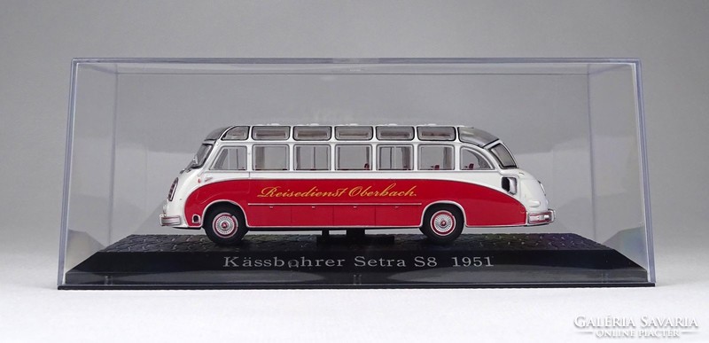 1J206 Kässbohrer Setra S8 1951-es autóbusz modell díszdobozában