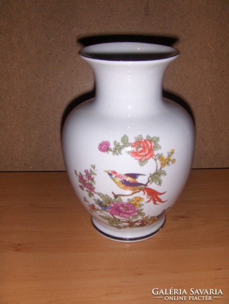 Hollóházi porcelán paradicsommadaras váza 18 cm (1/d)