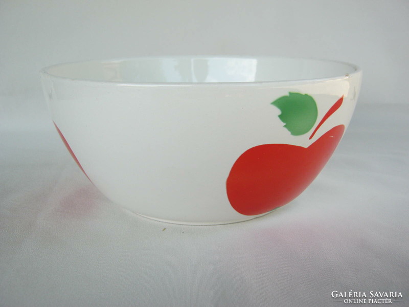 Retro ... Kispest granite ceramic bowl with apple pattern