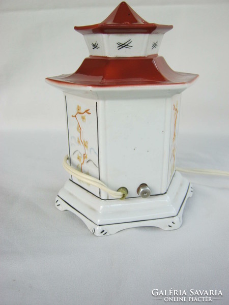 Retro ... Geisha cherry blossom pagoda shaped porcelain lamp perfume lamp