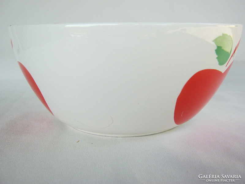 Retro ... Kispest granite ceramic bowl with apple pattern