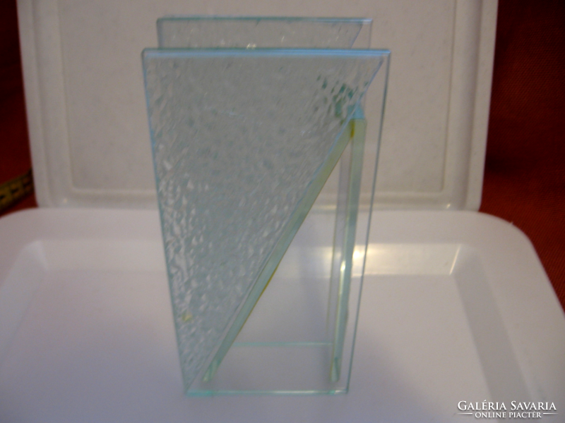 Formano design turquoise glass memphis style vase