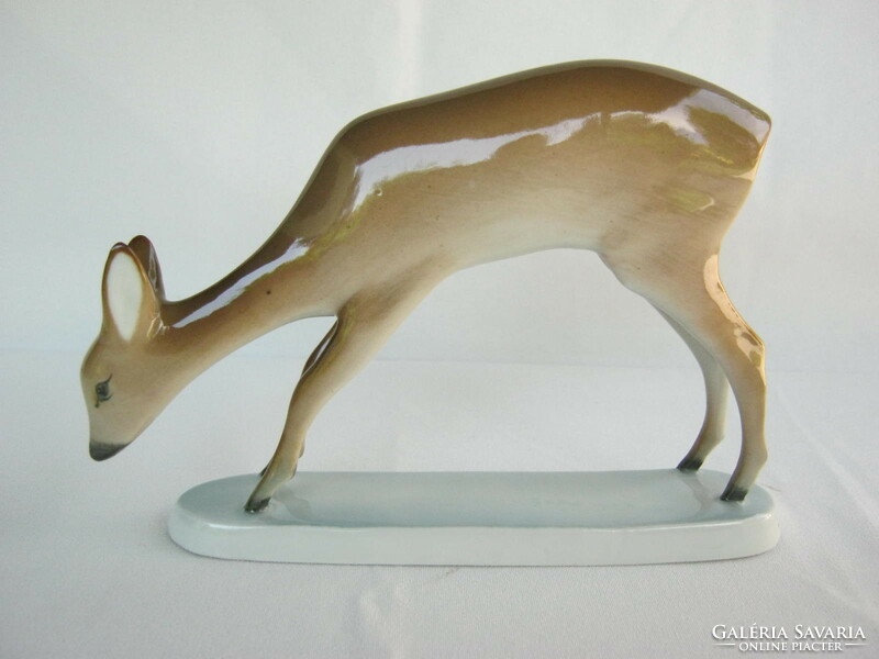 Zsolnay porcelain deer stag