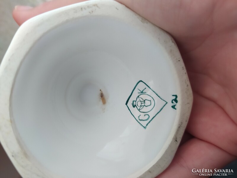 Jelzett Gmundner Keramik kehely/talpas pohár kifogástalan állapotban