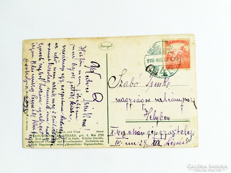 Antique, litho, art postcard, stengel 190.