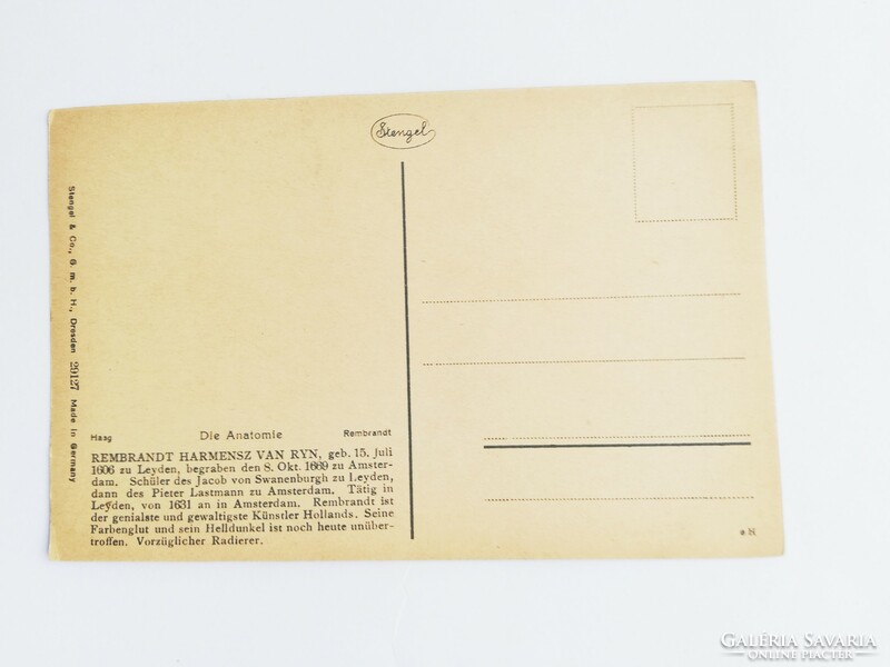 Rare, stengel, litho, art postcard, 191.