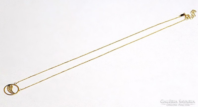 Arany nyaklánc angyalszárny medállal (ZAL-Au108449)