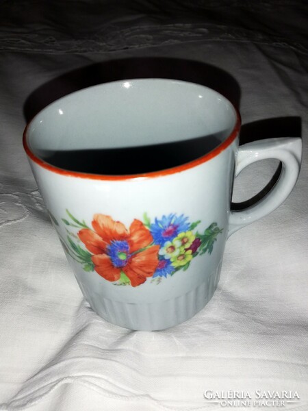 Zsolnay poppy mug, cup