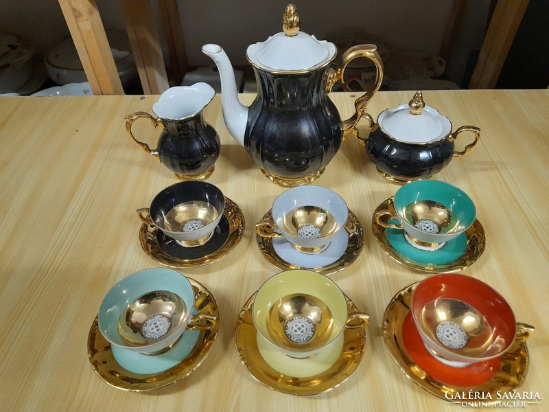 Exclusive German, German roschütz unger & schilde 1881-1930 coffee-mocha set, set.