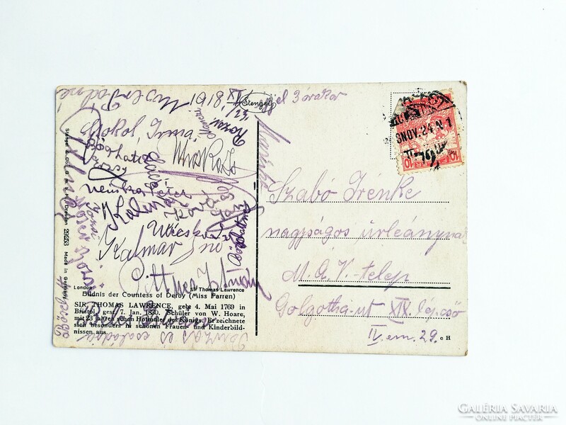 Rare, stengel, litho, art postcard, 195.