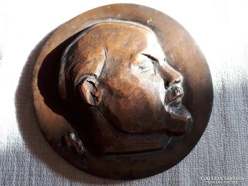 Lenin plaque, marked relief
