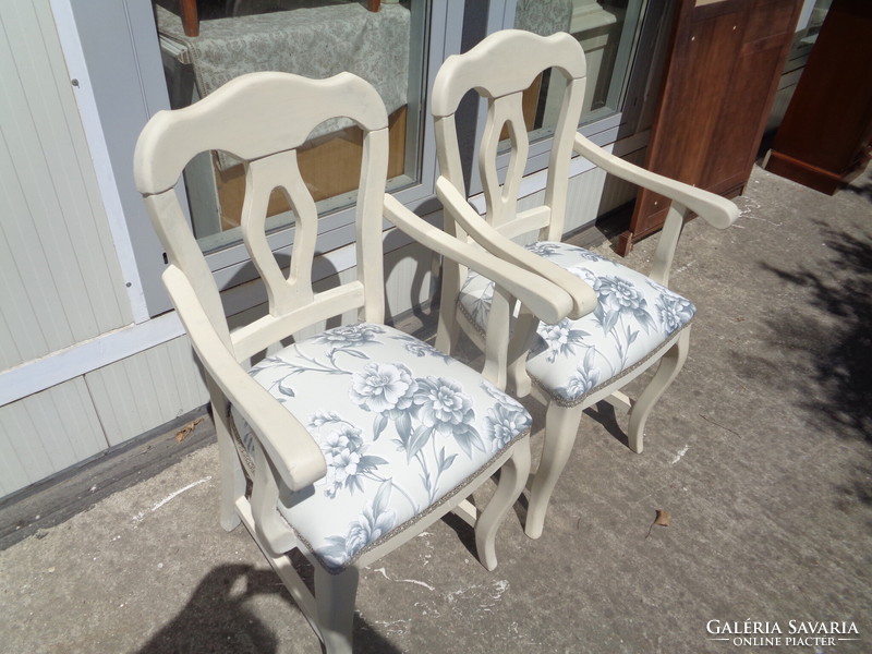 Shabby chic chairs in pairs.