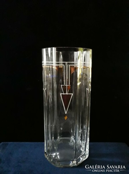 Jugendstil glass vase.
