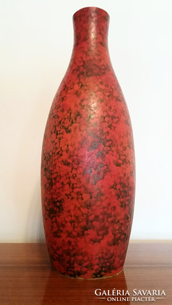 Retro old ceramic large vase 37 cm mid century