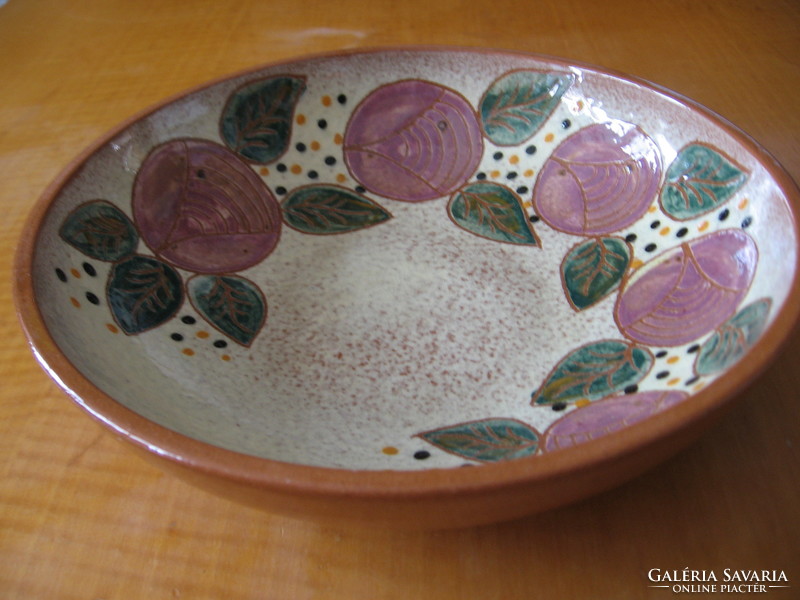 Marked retro fruit bowl