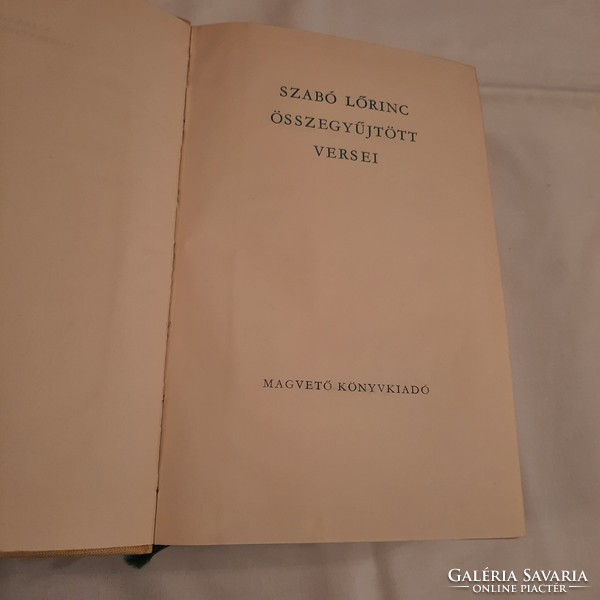 Collected poems of Lőrinc Szabó