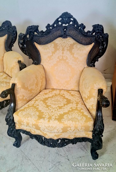 A552 antique richly carved baroque rococo sofa