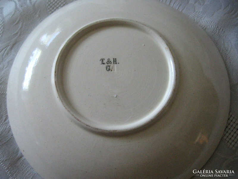 Antik T& H Colditz tányér spritzdekor
