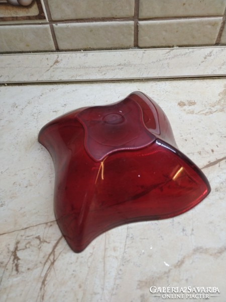 Burgundy glass bowl, offering for sale! Art deco glass offering