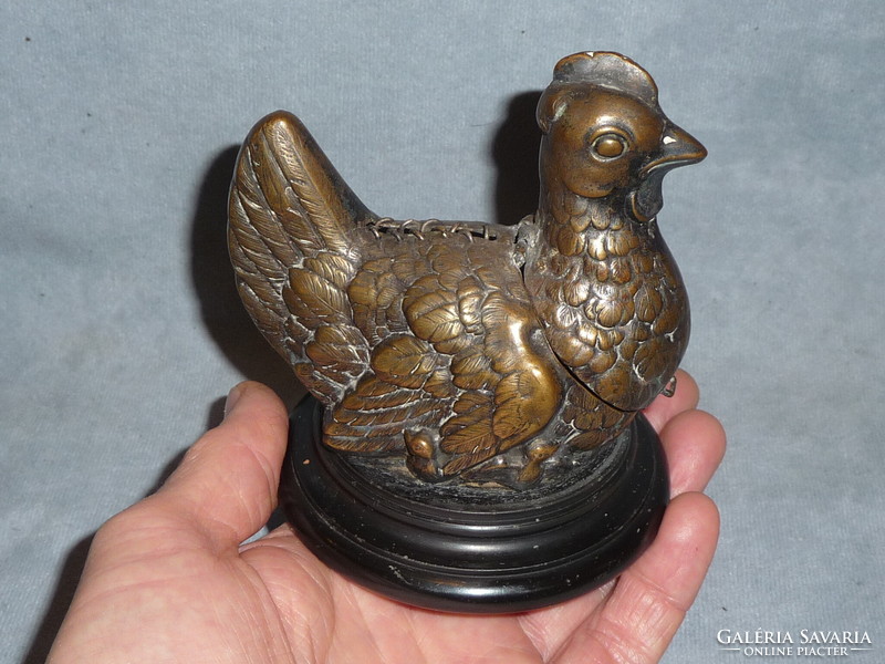Antique Figural Metal Bushing Hen Shape Copper Bushing Antique Copper Hen Figure Antique Bushing Figure 19. Sz