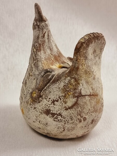 Andrea farci-style Sardinian terracotta handcrafted hen figurine. Marked on the side.