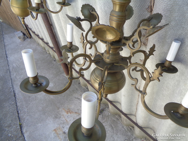 Brass chandelier with 6 branches