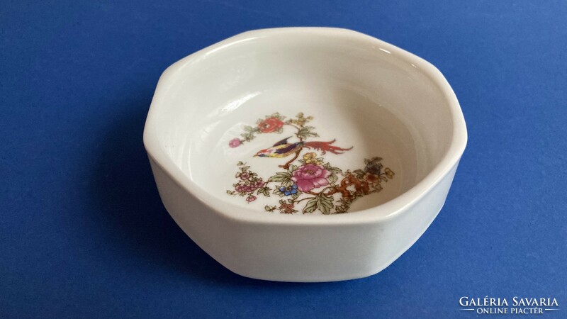 Hollóháza display case bird of paradise bowl floral ring bowl bird ashtray