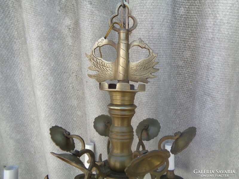 Brass chandelier with 6 branches
