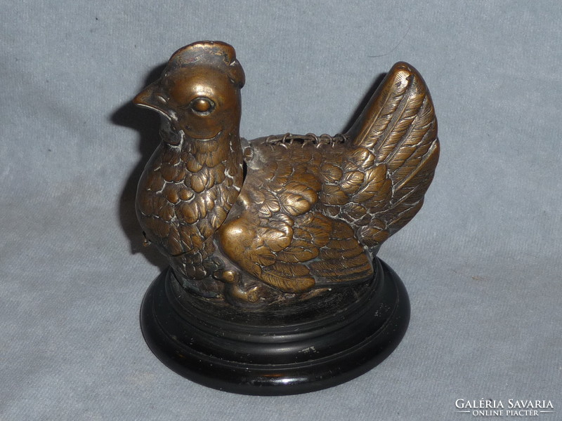 Antique Figural Metal Bushing Hen Shape Copper Bushing Antique Copper Hen Figure Antique Bushing Figure 19. Sz