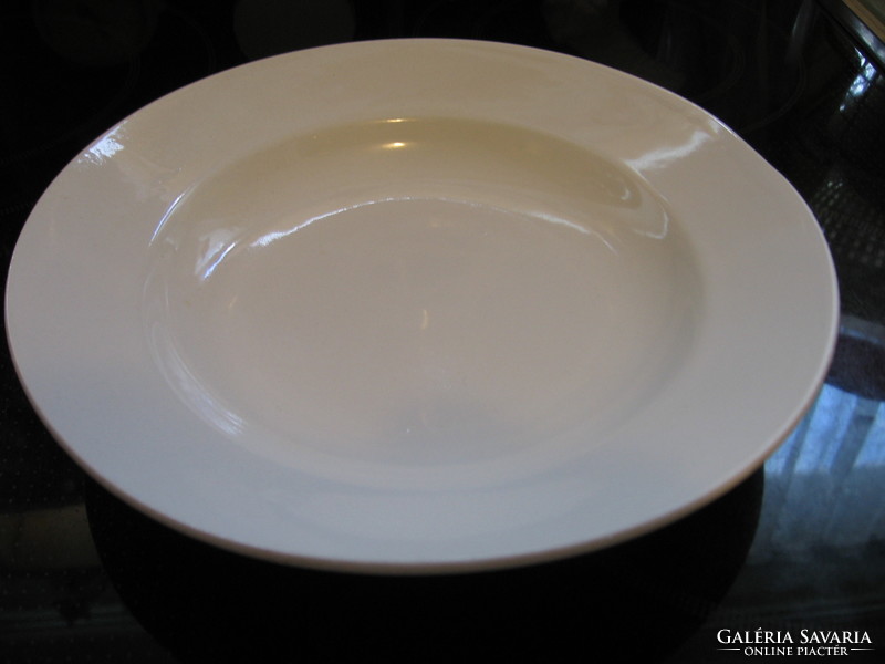 Plate of granite plain white soup