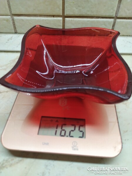 Burgundy glass bowl, offering for sale! Art deco glass offering