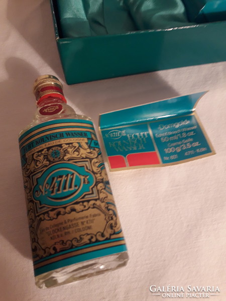 Vintage 4711 eredeti kölni + szappan ritka fém tetejű dobozban