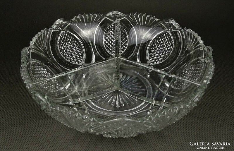 1J046 large mid century glass fruit serving bowl 25 cm