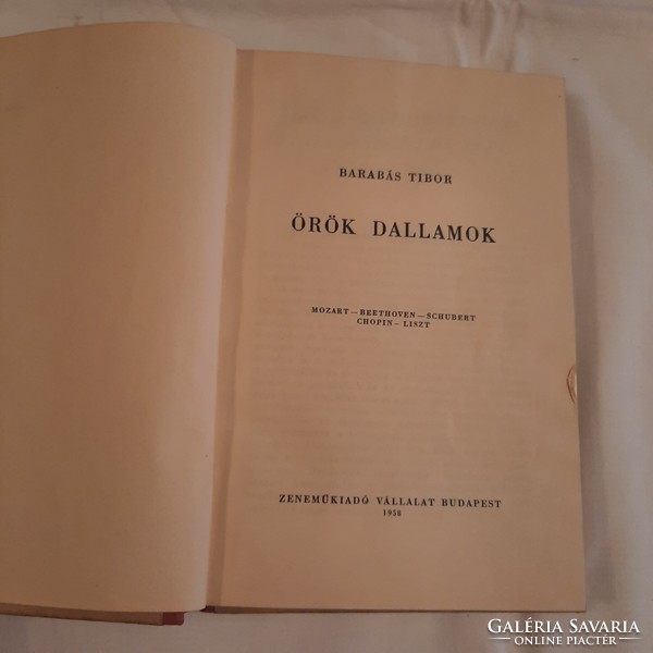 Barabás Tibor: Örök dallamok    Zeneműkiadó Vállalat 1958