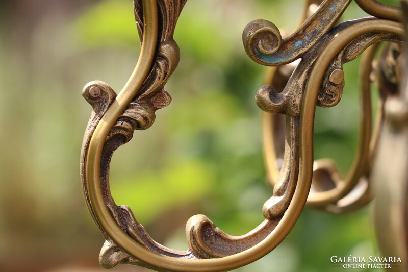 Baroque style brass 6 arm chandelier