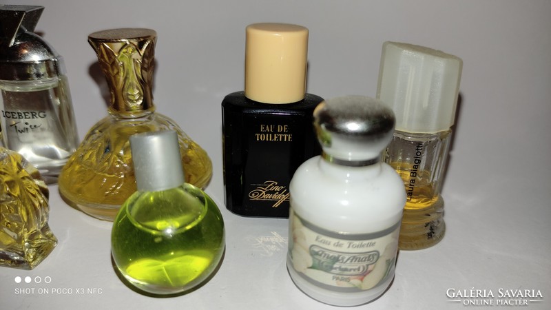 Vintage mini parfüm kilenc darab együtt különleges illatok gyűjteménye a nyárra vagy a télre