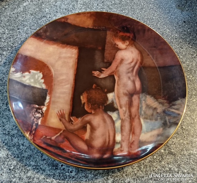 A "fürdő után" by Paul Peel. Limitált kanadai gyűjtói tányér(27cm) a Loeb kollekcioból