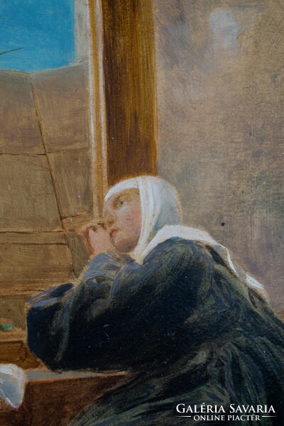 Unknown painter (after Adolf Kunz): nun in the window