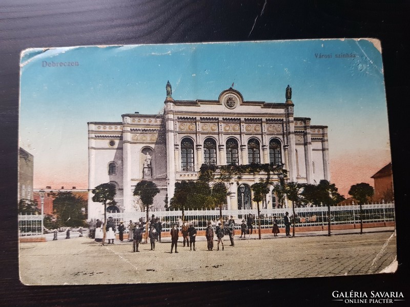 Debrecen, Debrecen, city theater old postcard 1910s-20s