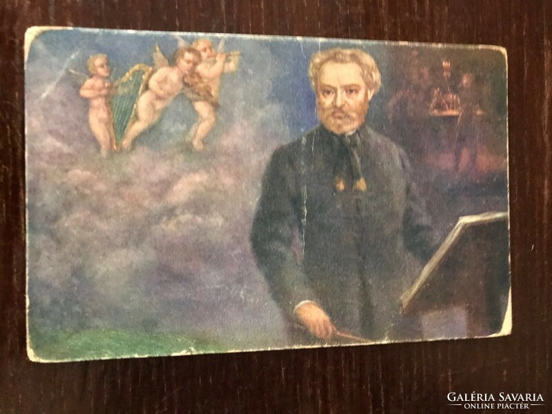 Hungarian classics erkel ferenc 1810-1893 colored picture card.