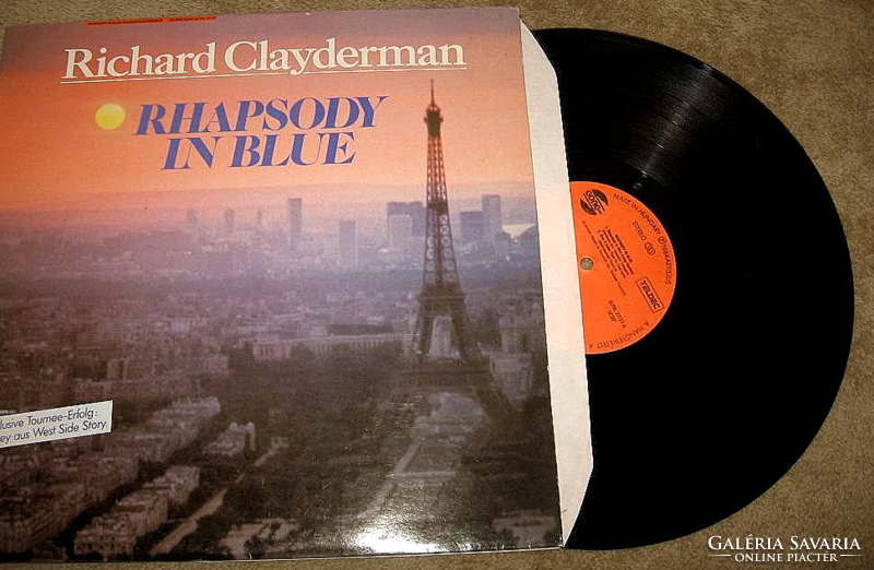 MINTAPÉLDÁNY RICHARD CLAYDERMAN : RHAPSODY IN BLUE  magyar 1984 bakelit lemez
