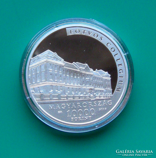 2019 - 100th Anniversary of the Death of Eötvös Loránd - 10,000 HUF pp commemorative coin - capsule + mnb description