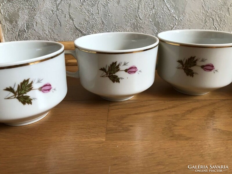 4 pcs floral kitka porcelain cup - bulgaria