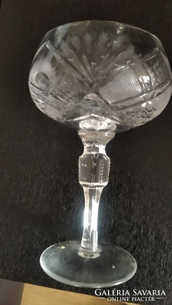 Ólom kristály  pohár 15 cm magas